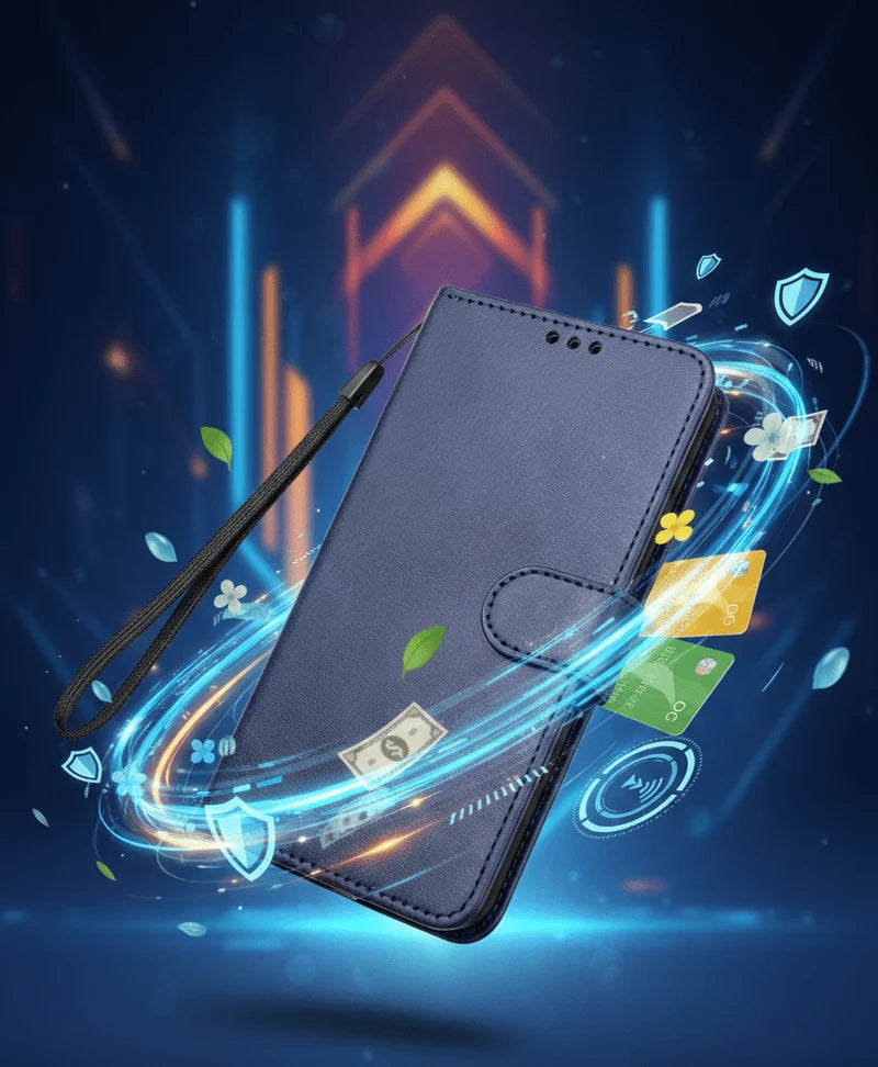 Classic Leather Wallet Flip Case