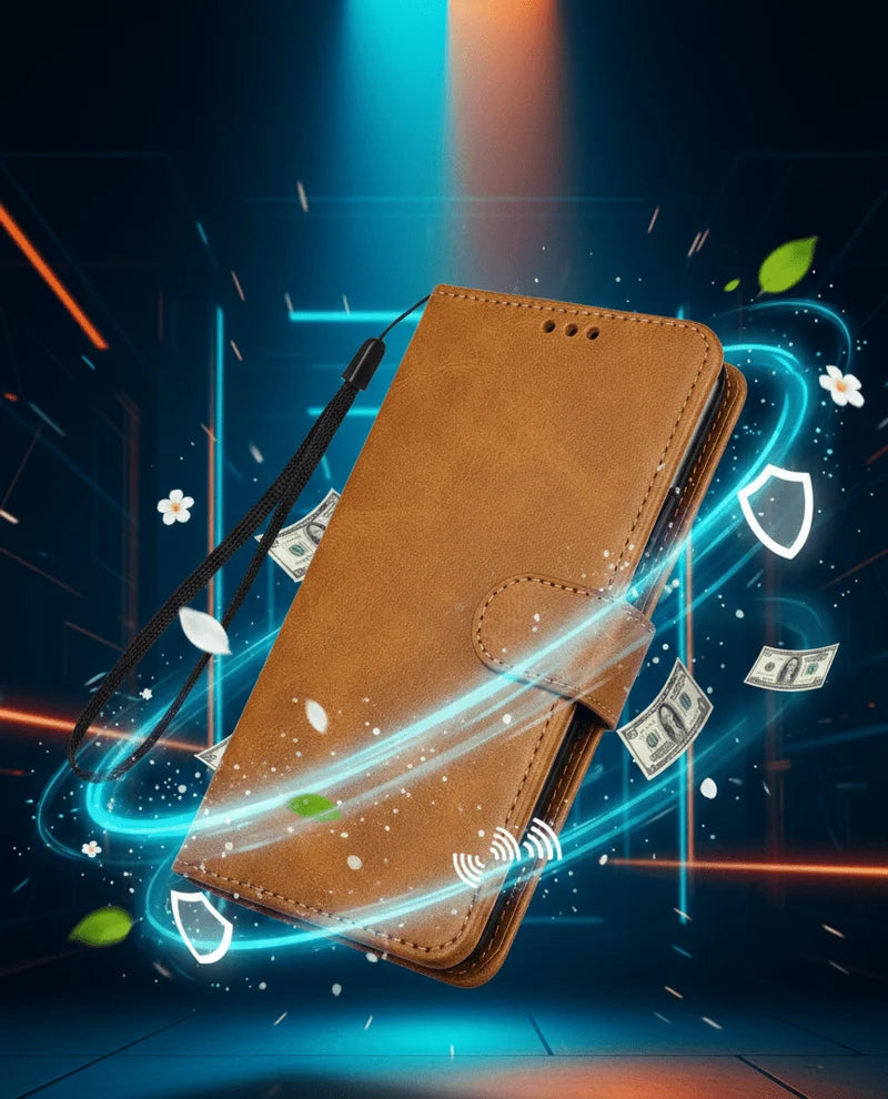 Classic Leather Wallet Flip Case